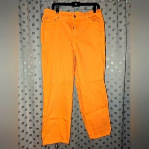 STYLE&CO. Bright Orange Jeans 14 Short
